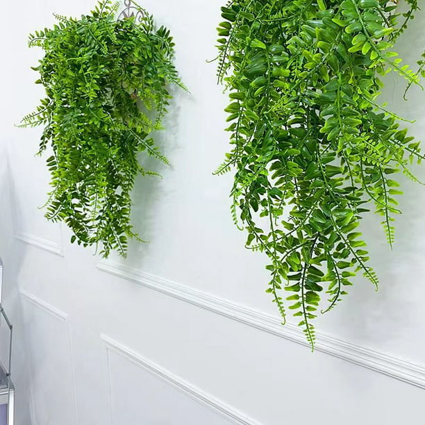 Planta colgante artificial para interiores y exteriores, 2 piezas