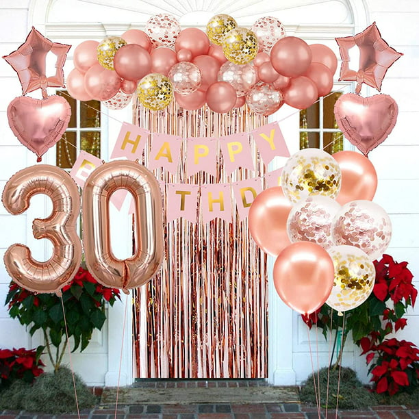 Decoración de cumpleaños número 5, globo de látex de confeti, globos de  papel de aluminio de corazón de estrella y corazón, globos de helio, globos  de