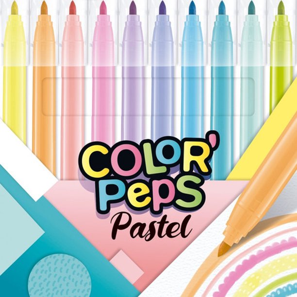 Plumones Maped Color Peps Tonos Pastel 10 Colores