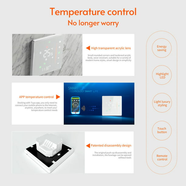Wifi Termostato inteligente para agua / calefacción eléctrica por suelo  radiante / agua Temperatura de la caldera de gas Controlador remoto Soporte  Alexa Google Kit