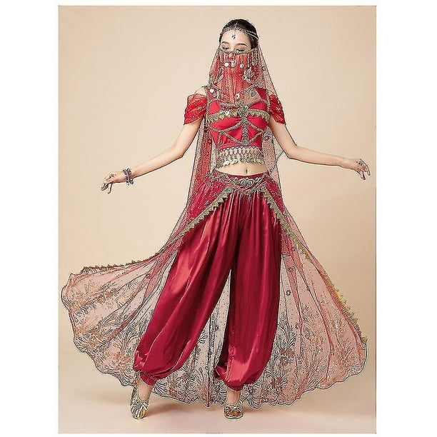 Princesa Jasmine para mujer, danza del vientre india, princesa