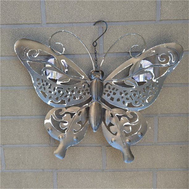 Mariposa de Metal con piedras de colores para colgar en la pared - Luz  Sevilla