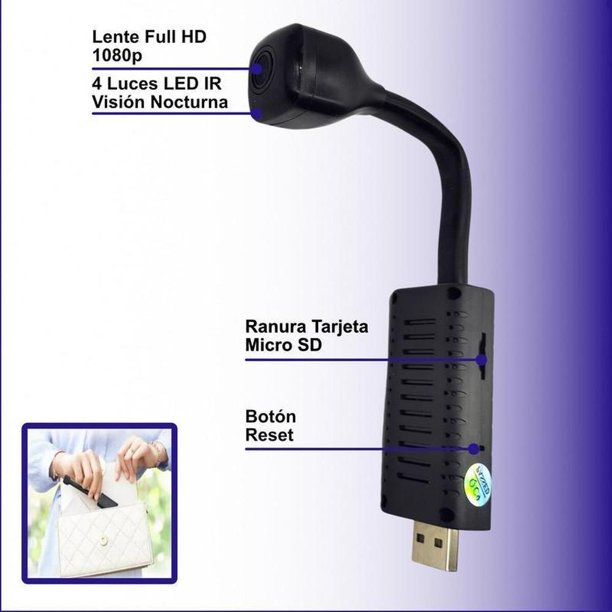 Mini cámara espía en cable USB - Precios Increibles