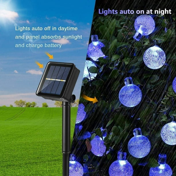 Guirlande Lumineuse Exterieur Solaire, BrizLabs 13.8M 60 LED