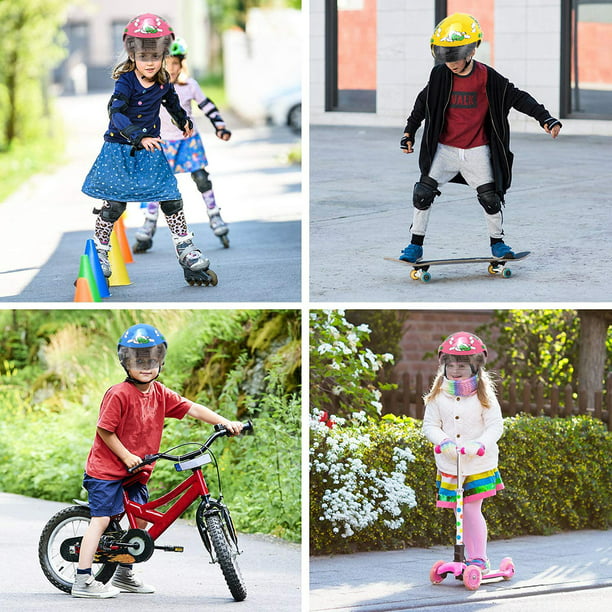 Casco de bicicleta y moto para niños, casco de protección de seguridad de  ANGGREK