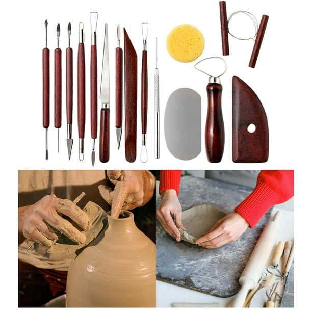 La Casa del Artesano-Set de 11 herramientas para modelar arcilla