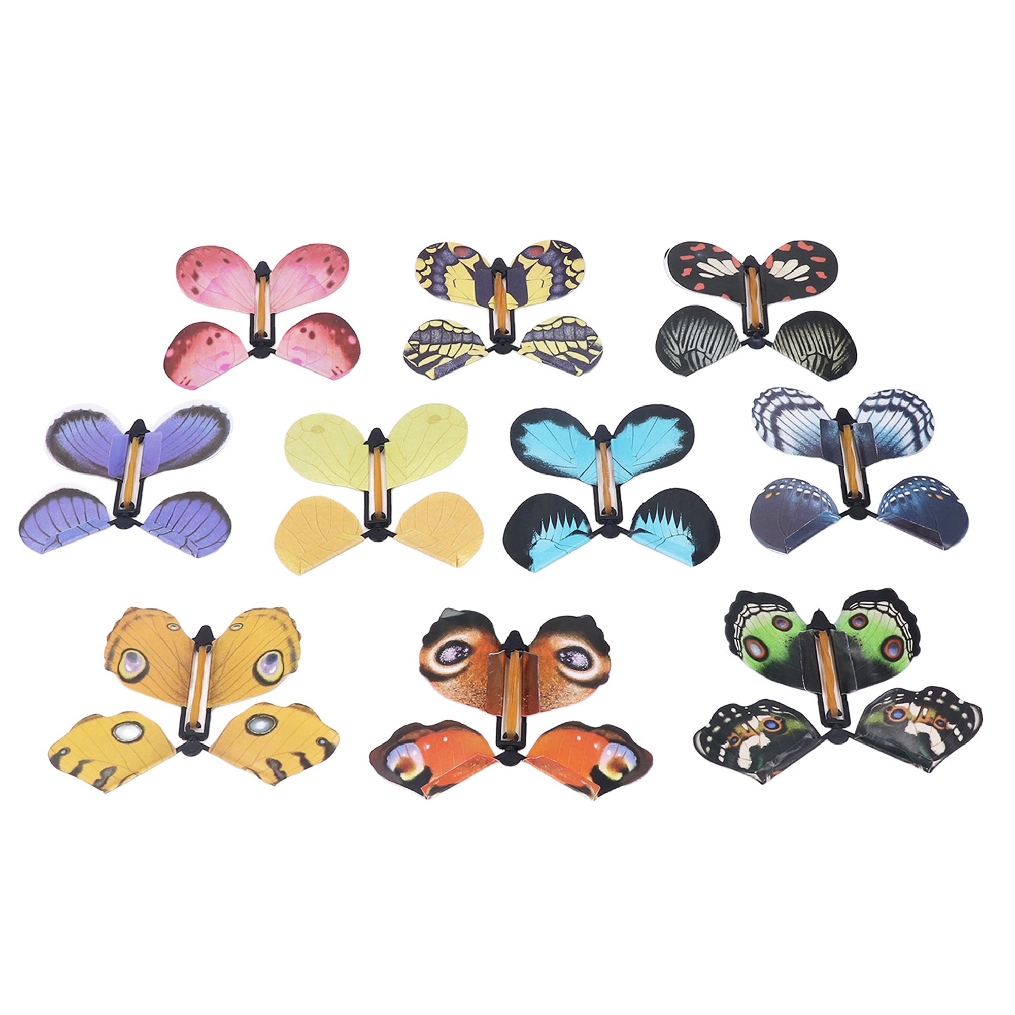 5x Juguete con Banda de Goma, Mariposa Mecánica Novedad Hadas Mariposa  Voladora para Marcapáginas, Cumpleaños, Grandes Trucos de Fiesta,  Decoración Estilo F Soledad trucos de mariposas voladoras