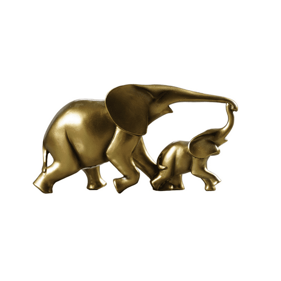 escultura elefantes dorados