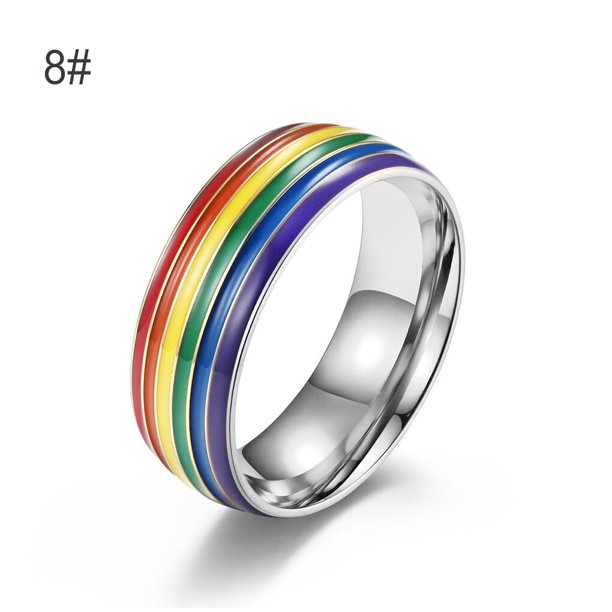 Sonducket Anillo de iris Compromiso de boda Parejas homosexuales