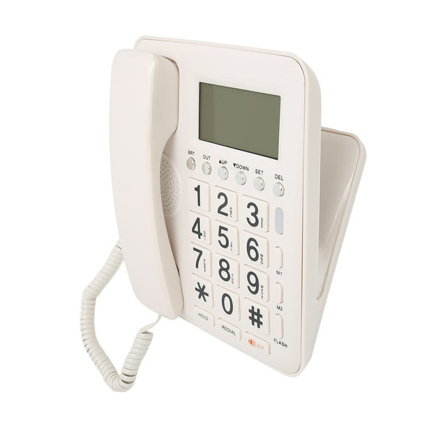 Teléfono con cable, teléfono fijo con cable, teléfonos de casa de  escritorio o montados en la pared, teléfono de reducción de ruido, con  flash rápido
