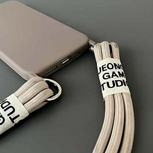 Compatible con la funda para Iphone Xr, la funda de cadena del teléfono  móvil, el collar de cuerda de silicona