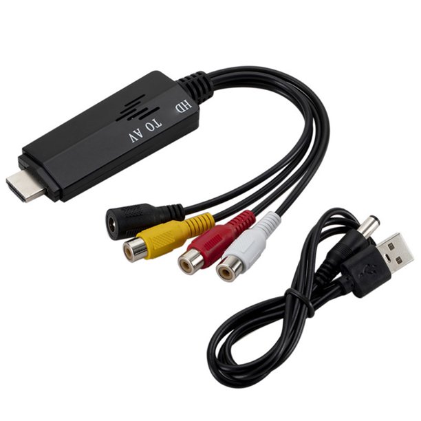 1080P HDMI-compatible a AV Convertir Cable Macho a 3RCA Compuesto Hembra  Ada