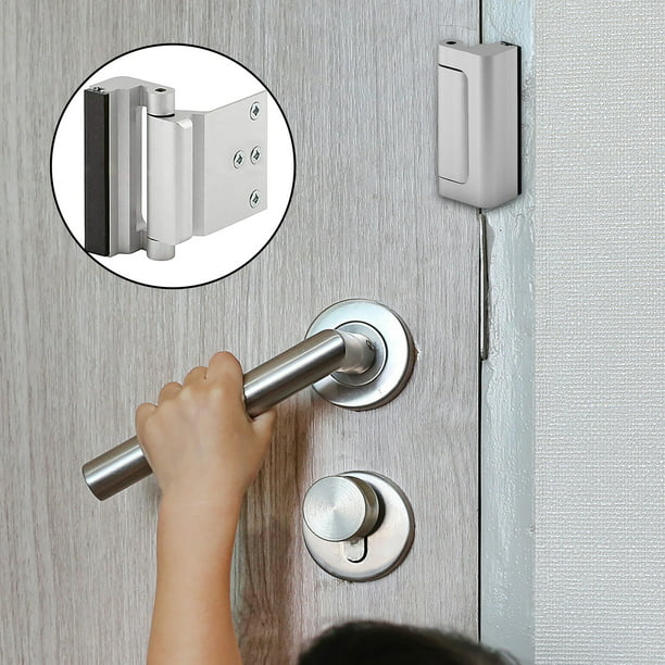 Dispositivo de pestillo de bloqueo de puerta de seguridad para el hogar,  soporte de aluminio de 800 para puerta de seguridad de madera, puerta  Sunnimix Cerraduras de las puertas
