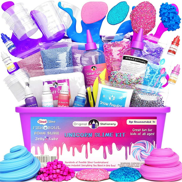 Papelería original Unicorn Slime Kit suministra cosas para niñas