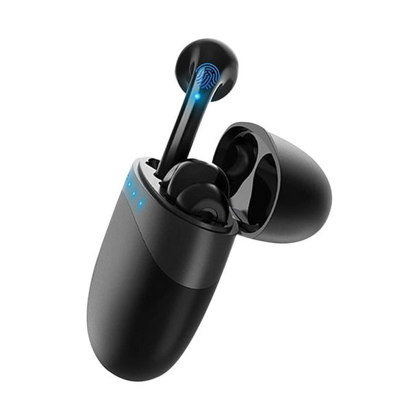 Auricular Bluetooth inalámbrico con micrófono integrado 400 mAh pantalla de  batería estuche de carga 55 horas de reproducción, auricular Bluetooth