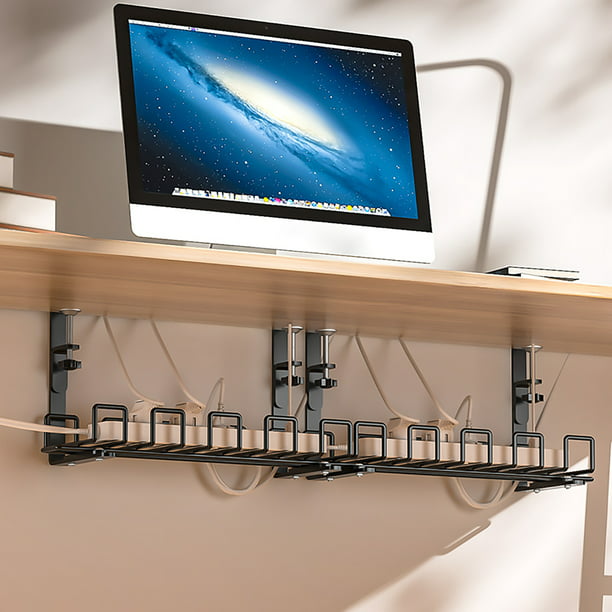Wdftyju Bandeja para cables debajo del escritorio - Gestión de cables para  la oficina y el hogar Incluye 5 bridas Wdftyju 6tg9gr9kl9yp1kt3D01