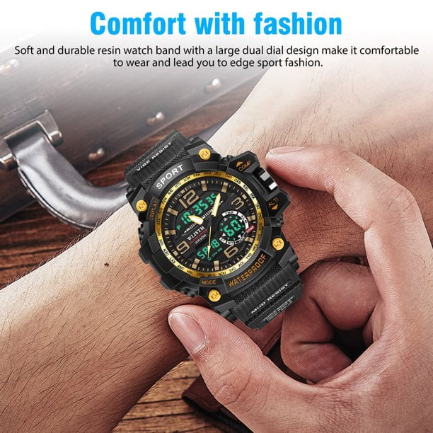Desgastado Subvención Adivinar Reloj deportivo digital para hombre, relojes de pulsera impermeables de  cara grande para yeacher | Walmart en línea