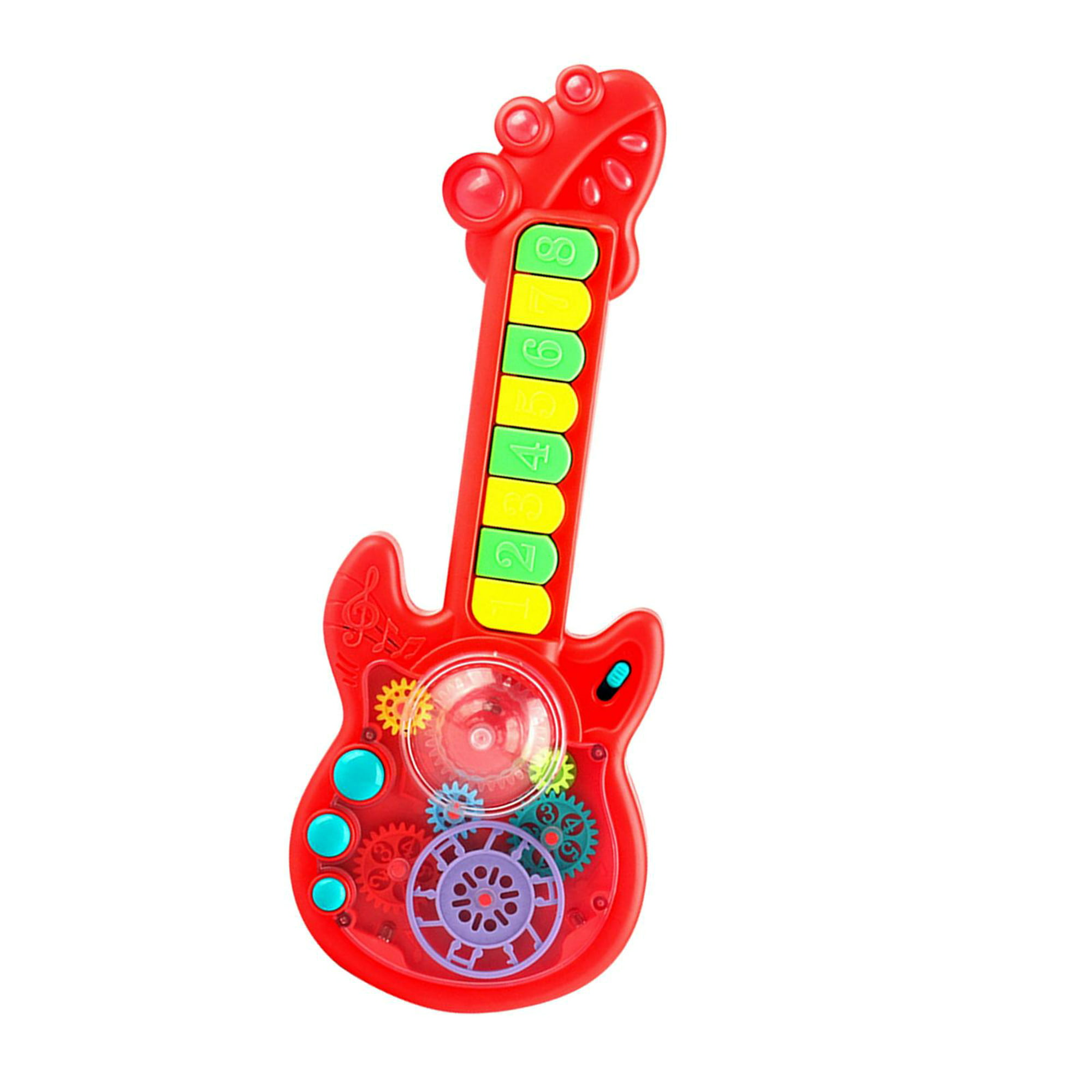 Juguete de guitarra de 25 pulgadas para niños, 6 cuerdas, guitarra  eléctrica, instrumentos musicales para niños, instrumento electrónico  portátil