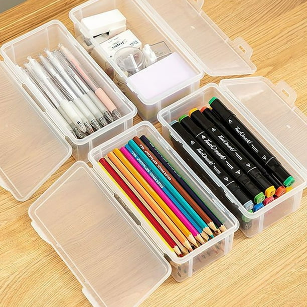 Caja de lápices, paquete de 2, colores surtidos, estuche de