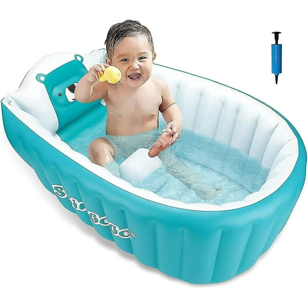 Tina de baño para bebé respaldo ergonómica ahorra agua