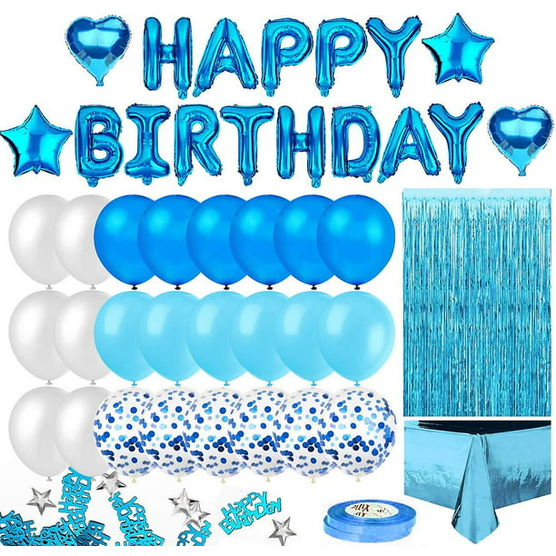 Mantel azul claro feliz cumpleaños – Belina Cotillón