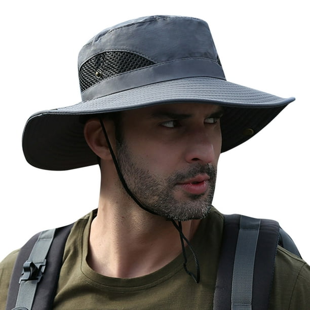 Sombrero para el sol de ala ancha con protección UV, sombrero de pescador  plegable para