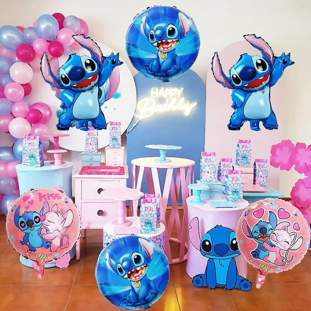 Globos de fiesta de Lilo y Stitch, globos de película de aluminio para  fiesta de Stitch, decoraciones para fiesta de cumpleaños (6 uds) YONGSHENG  1327534358094