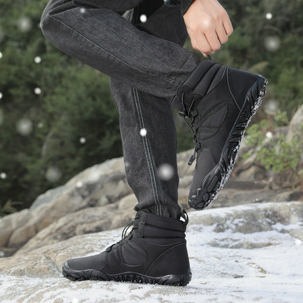Botas De Invierno Para Hombre Para Escalada De Montaña Zapatos De Cuero De  Nieve 