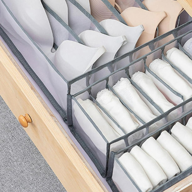 Organizador Cajón de caja de almacenamiento para ropa interior Sujetador  Bufanda Calcetines (6 rejillas)