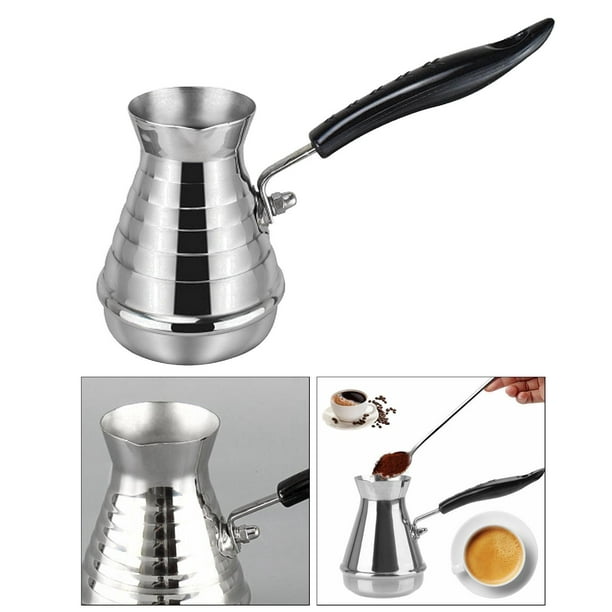  Cafetera turca de acero inoxidable - 9 onzas líquidas : Hogar y  Cocina