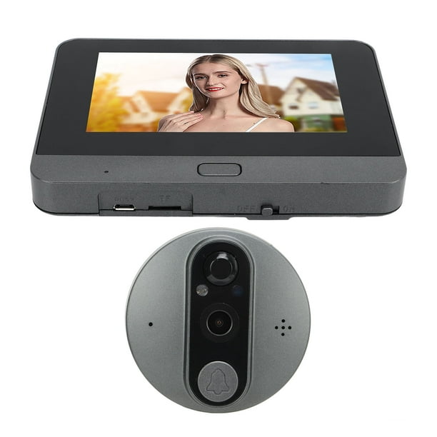 Cámara de mirilla cámara de timbre con vídeo 1080P gran angular de 120 para  aplicación Tuya para puerta de 35-100 mm de espesor