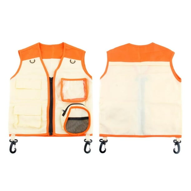 Marrón Chaleco para Exteriores para niños Disfraz Chaleco de Combate para  niños Vestido Juego de rol Entrenamiento Bolsillo para Juegos Ganchos  Ajustables Chaleco de Viaje para Acampar L