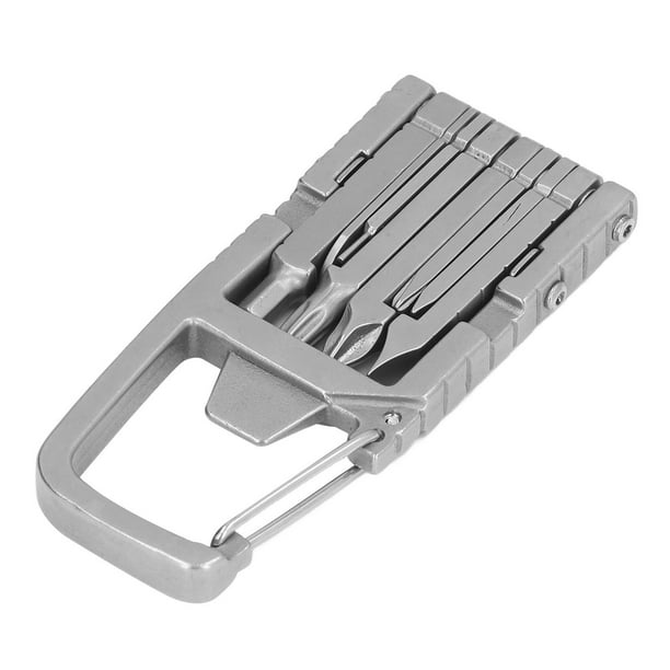 Llavero multiherramienta 12 en 1, herramienta múltiple plegable, punta de  destornillador para exteriores de acero inoxidable VoborMX herramienta