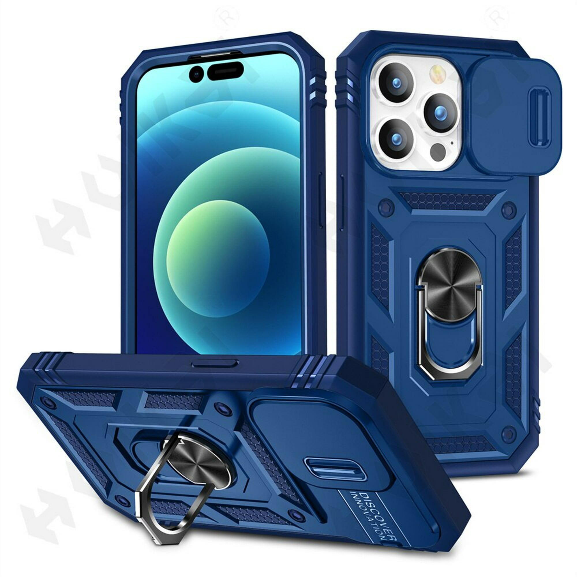 Funda Kickstand con Protector Cámara iPhone 13 Pro Azul - Comprar online