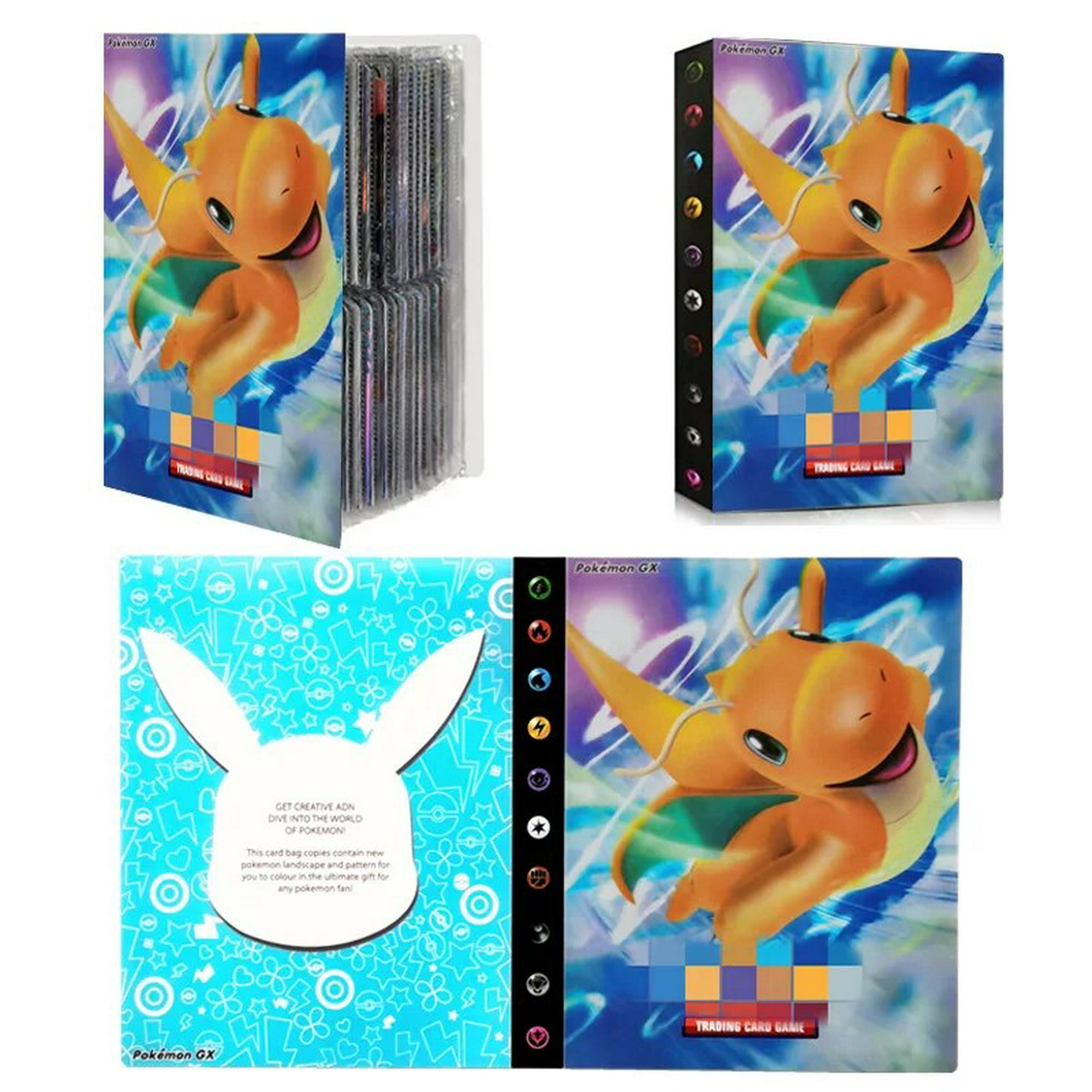 Álbum de Pokemon de 4 bolsillos, libro de cartas de 240, juego de