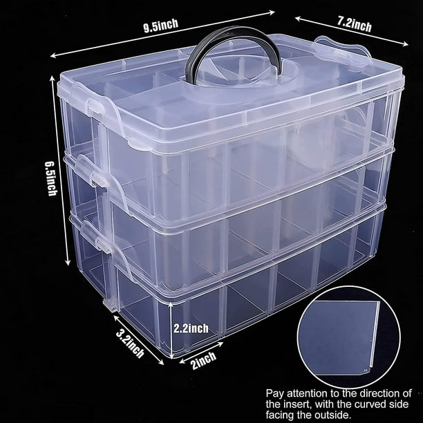 Caja Organizadora de Plástico - 2 Niveles (8 Compartimentos)