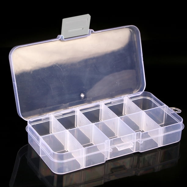 áspero Dramaturgo Resistente Caja organizadora de plástico recipiente de almacenamiento transparente en  forma de Ehuebsd rejilla perfecto para guardar cuentas de joyería pastillas  y tornillos 101524 compartimentos | Walmart en línea