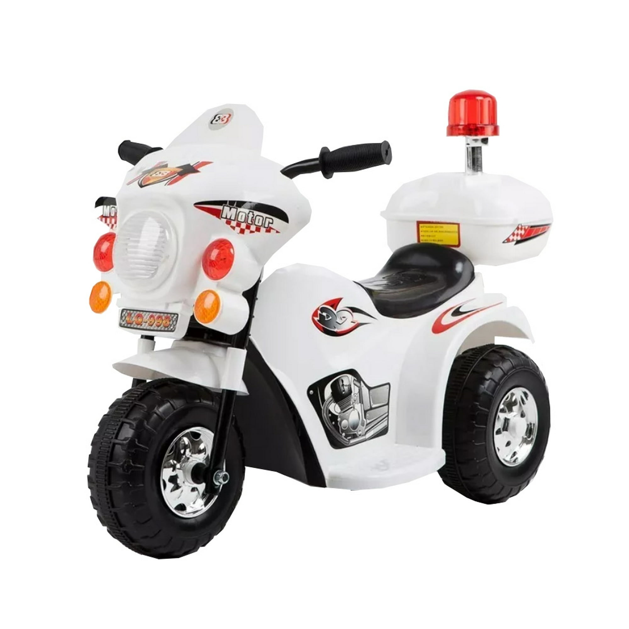 Motocicleta Electrica 6V Moto Policia Para Niños De 2 3 Años Con