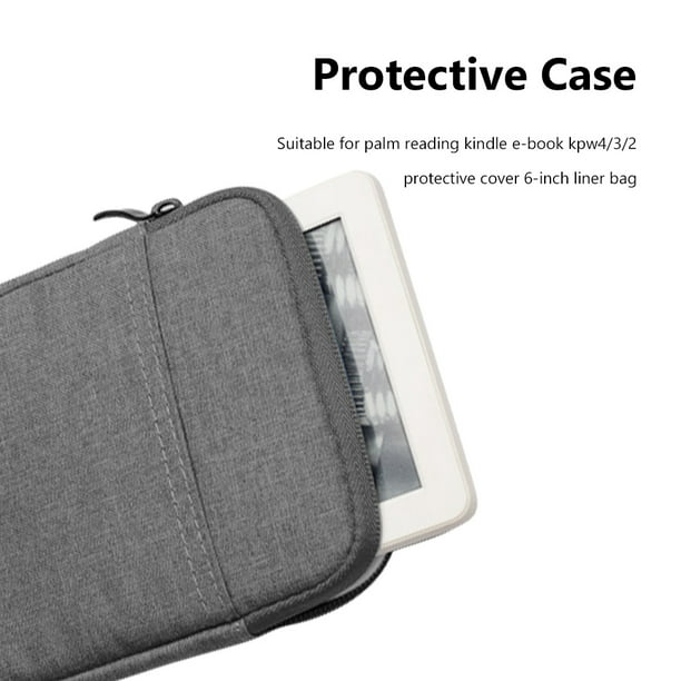  kalibri Funda compatible con  Kindle Paperwhite - Funda  protectora de piel auténtica para lector electrónico - Negro : Electrónica