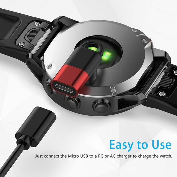 Cable de carga USB o Garmin fenix 6S/6/6x Pro Smart Watch, Cargador USB,  soporte