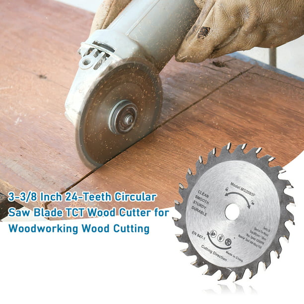 Hoja de sierra de madera TCT cortador de madera 3-3/8 pulgadas (85mm) 24  dientes carburo hoja de si Irfora Hoja de sierra