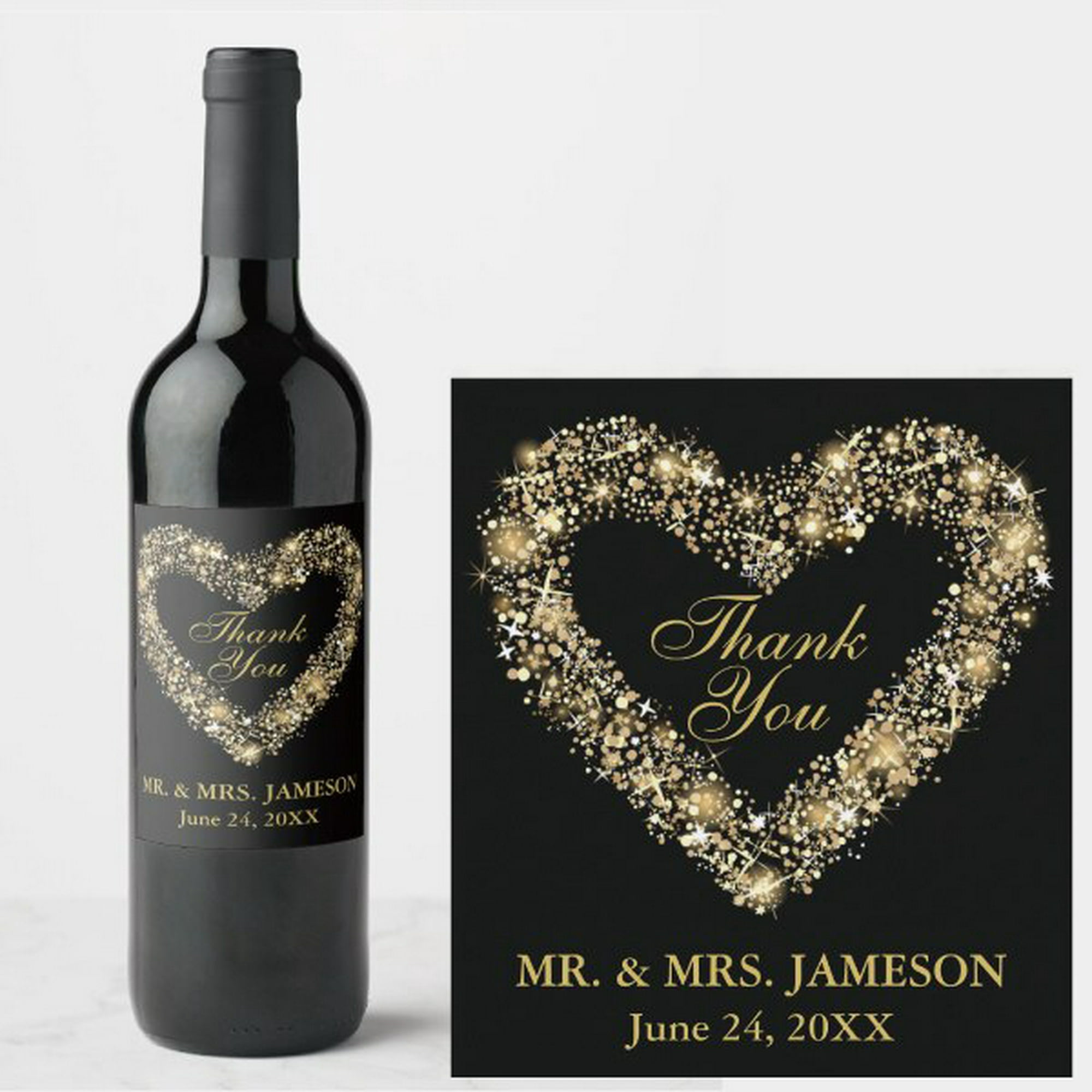 Etiquetas personalizadas para botellas de vino, pegatinas de embalaje  impermeables con logotipo personalizado, bricolaje, fiesta de cumpleaños,  compromiso, decoración de boda, nombre, 20 unidades