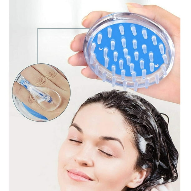 FREATECH Cepillo masajeador de cuero cabelludo con cerdas de silicona  suaves y flexibles para el cuidado del cabello y la relajación de la  cabeza