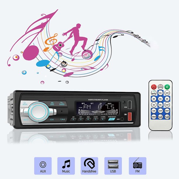 Radio Estéreo Digital con Bluetooth para coche, reproductor MP3