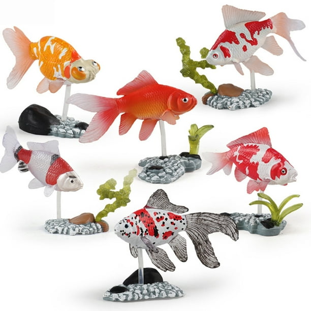 Toy Fish por Toy Fish Factory, figuras de peces de juguete, juguete  educativo para peces, decoración de pastel de pescado, juguetes de plástico  de 3