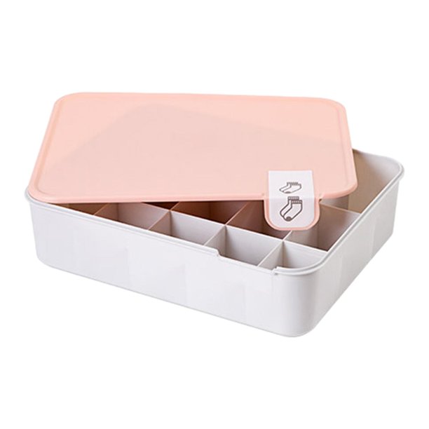 Organizador de ropa interior con tapa, cajas de almacenamiento