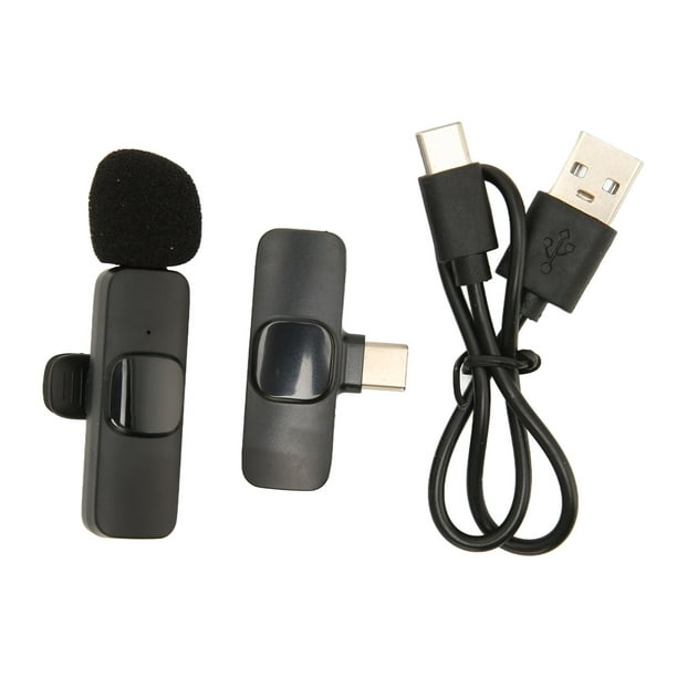 Micrófono Lavalier inalámbrico para teléfono USB C, mini Plug-Play