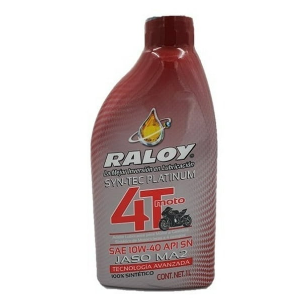 Aceite Raloy 100% Sintetico Sae 10w40 Jaso Ma2 Moto 4t Litro