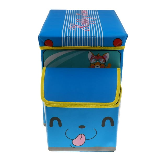 Organizador plegable del contenedor de la caja de juguetes del armario del  compartimiento de almacenamiento para los juguetes de los perros de los  niños Azul Sunnimix Taburete de almacenaje casero del organizador