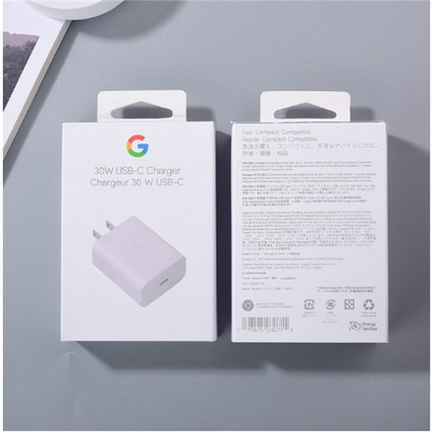 GOOGLE Cargador Original Carga Rápida Google Pixel 7a Con Cable Tipo C